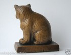 Church Cat With Mouse Collectable Unique Ornament Gift Reproduction Oak Carving 