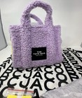 Nwt The Tote Bag Marc Jacobs Faux Fuzzy Teddy Bear Fur Dust Bag Crossbody Lilac
