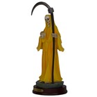 Santa Muerte 9  Inch Statue   Holy Death Grim Reaper   Yellow Tunic