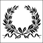 Circular Wreath Leaves Home Decor Reusable Plastic Stencil - Stencilair