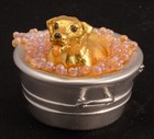 Estee Lauder Vintage Dog Themed Solid Perfume Compacts  Lot Of 3