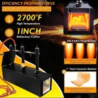 Propane Gas Forge Triple Burner Furnace Knife Making Blacksmith Farrier Tool