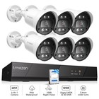 H 265  8ch Dvr 5mp Audio Security Camera System Cctv Outdoor Color Night Vision