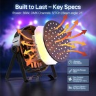 36w 60-led Rgbw Par Light Dmx Stage Wash Uplighting Dj Disco Party Remote
