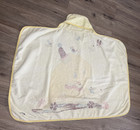 Vintage Dumbo Hooded Baby Towel Walt Disney Productions Terry Cloth Yellow