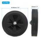 2pcs 7 5  Universal Air Compressor Wheel With 0 5  Hole For Easy Mobility  Black