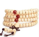 Natural Sandalwood 108 Mala Beads Bracelet Buddhist Prayer Meditation Necklace