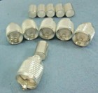 Pl-259  Uhf Male Crimp  Lmr-400  Rg-8  Rg-213  Silver  Teflon  Gold  6x Pack