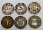 Transit Authority Tokens Lot Of 6 Coins Vintage L a   New York  Philadelphia   