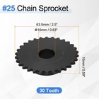  25 Chain Roller Sprocket 16mm Bore 30 Tooth With Set Screws Black