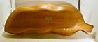 Vintage Monkeypod Wood Edamame Soybean Pod Divided Bowl Tray Philippines Carved
