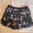 Youngla Men s M Black gray Camo Lined Mesh Athletic Shorts Drawstring Pockets