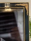 Vtg Heavy Ornate Enamel Metal Gold Black Enamel 8    X 10    Photo Picture Frame