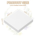 8pcs 2x2  Rubber Carving Blocks  Soft Linoleum Art Carving Block  White