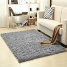 Fluffy Shaggy Area Rugs Anti-skid Living Room Bedroom Rug Soft Floor Mat Carpet