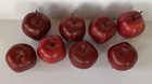 Lot Of 8 Large Lightweight Realistic Faux Red Apples Artificial Fake Fruit