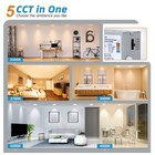 12 Pack 6   5cct Led Recessed Ceiling Panel Light Dimmable W Night Lights White