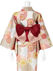 Japanese Yukata Set Women Cotton Kimono Summer Festival  chrysanthemum Peony 
