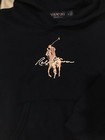 Polo Ralph Lauren Girls Navy With Pink Big Pony Logo Hoodie Size 5