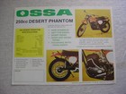 Ossa  Motorcycle  Desert Phantom Original Color Brochure 1970 s