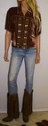 Nwt Double D Ranch Coyote Weed Velvet Jacket In Copper Penny X Large