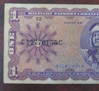 Mpc Series 681  1  1 Dollar   military Payment Certificate  155c