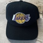 Vintage Nba La Lakers Black Gold Snapback Hat American Needle Wool Blend Cap