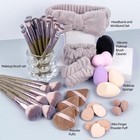 51 Pcs Makeup Brush Set - Multi-functional Tool Kit With Foundation Brushes   Ba
