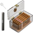 Acrylic Cigar Humidor With Humidifier And Hygrometer Desktop Cigar Case Box
