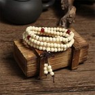 Natural Chinese Sandalwood 108 Prayer Beads Mala Bracelet Necklace 6mm Buddhist