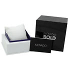 Movado Bold 42mm Black Dial With Blue Leather Strap Men s Watch 3600601