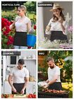 2 Pack Waiter Server Apron With 3 Pockets For Waitress Short Half Waist Apron