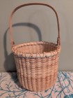 Vintage Small Handmade Nantucket 6    Basket W Handle 11  