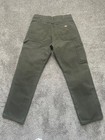 Dickies Duck Canvas Men s 33x32 Olive Green Relaxed Fit Carpenter Pants 1939rms