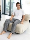 Mens Pajama Pants Lightweight Soft Plaid Sleep Lounge Pants Pyjama 2pack