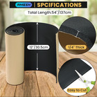 Sponge Neoprene With Adhesive Foam Rubber Sheet 1 4  T X 12  W X 54  L  4 5 Sqft
