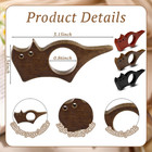 3 Pcs Wooden Thumb Book Page Holders One-hand Reading Bookmarks For Book Lovers