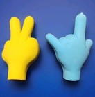 Raise Your Hand Pencil Topper Eraser Rubber 2  Hand Shaped Erasers
