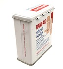 Band-aid Metal Tin Container Box Vintage Sheer Strips 3 5 H X 3 25 X 1 5   