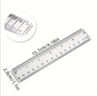 6 Inch Clear Ruler Light - 15 Centimeter inch Measure - Plastic Tool Grading