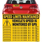 10-pack    vehicle Speed Is Monitored By Gps   Speed Limits 10 Pack Black-sticker