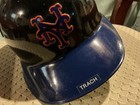 Game Used Worn New York Mets Black blue Batting Helmet Steve Trachsel No Coa