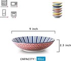 40 Oz Porcelain Large Bowl 9    Large Pasta Salad Bowl  Color  Set Of 6