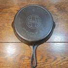 Vintage Griswold  8 Large Block Logo Epu Cast Iron Skillet 704 Heat Ring