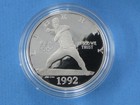 1992 Olympics Commemorative Proof Silver Dollar Set With Box  Card   Coa