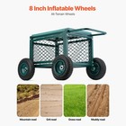 Rolling Garden Seat With Wheel 400lb Heavy Duty Metal Garden Cart With Storage