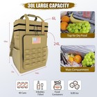 Tactical Backpack Cooler 40 Cans Waterproof Leakproof Insulated Lunch Box Bag