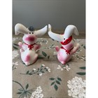 Vintage Japan Anthropomorphic Happy Rabbits Rare Salt And Pepper Shakers