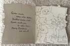 Unused Christmas Boy Girl Sit Santa Lap Vtg Greeting Card 1950s 1960s Sunshine