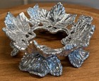 Arthur Court Grape Bowl 2005 Aluminum Lucite Serving Centerpiece 2 Pc Decor 